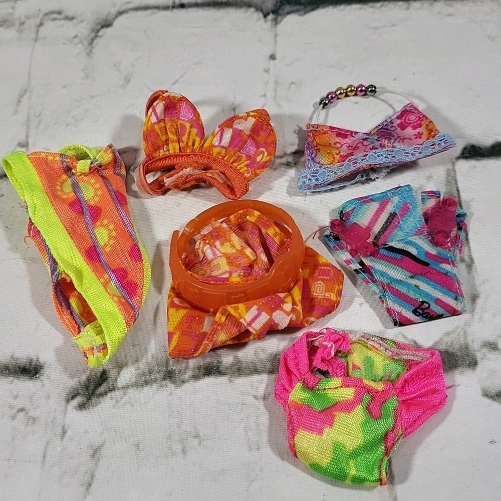 Barbie Swimsuits Clothing Lot Mixed Separates Bikini Bottoms Top Summer Pool